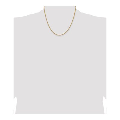 14K Yellow Gold 2.1mm Diamond-Cut Open Franco Chain – view 6