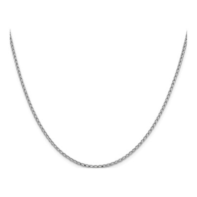 14K White Gold 2.1mm Diamond-Cut Open Franco Chain – view 4
