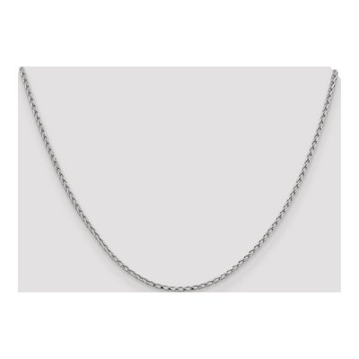 14K White Gold 2.1mm Diamond-Cut Open Franco Chain – view 6