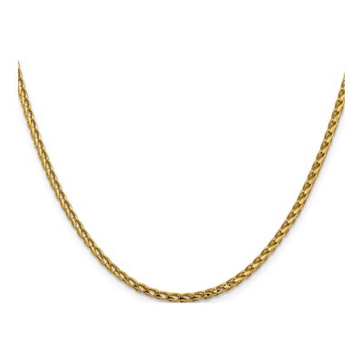 14K Yellow Gold 2.45mm Diamond-Cut Open Franco Chain – view 3