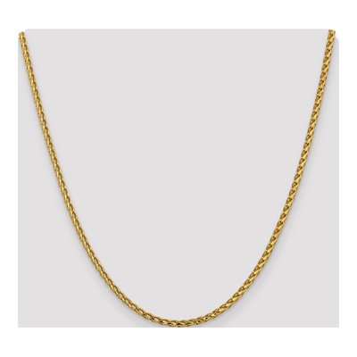 14K Yellow Gold 2.45mm Diamond-Cut Open Franco Chain – view 4