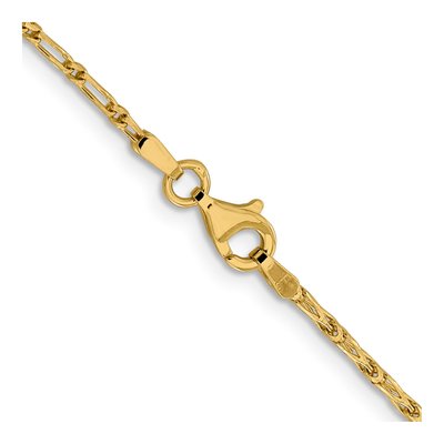 14K Yellow Gold 1.6mm Diamond-Cut Long Franco Chain – view 3