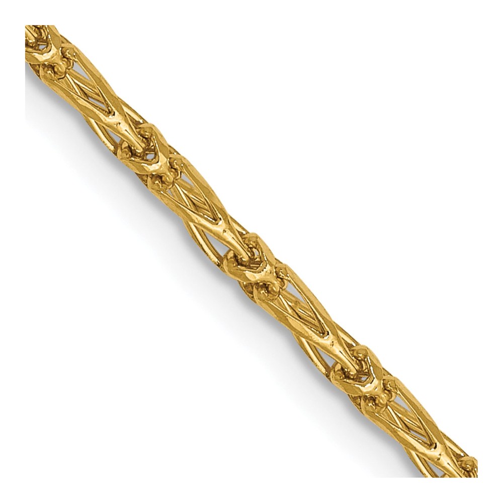 14K Yellow Gold 1.6mm Diamond-Cut Long Franco Chain