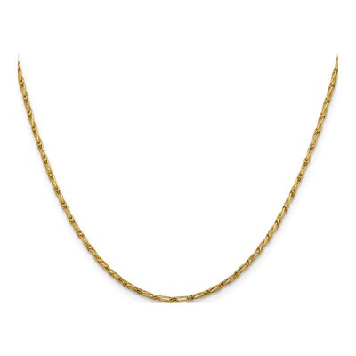 14K Yellow Gold 1.6mm Diamond-Cut Long Franco Chain – view 2