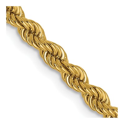 14K Yellow Gold 2.25mm Rope Chain