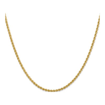 14K Yellow Gold 2.25mm Rope Chain – view 3