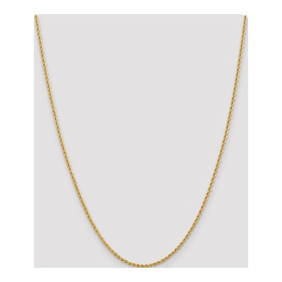 14K Yellow Gold 2.25mm Rope Chain – view 5
