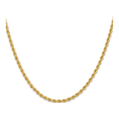 14K Yellow Gold 2.75mm Rope Chain – view 4