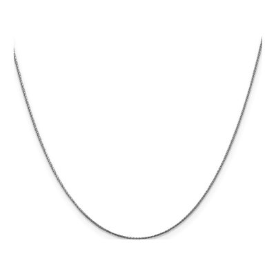 14K White Gold 0.65mm Diamond-Cut Wheat Chain – view 4