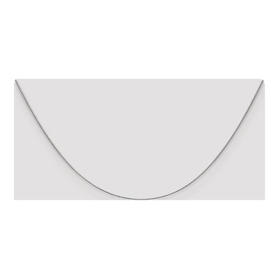 14K White Gold 0.65mm Diamond-Cut Wheat Chain – view 6