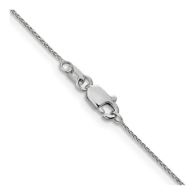 14K White Gold 0.65mm Diamond-Cut Wheat Chain – view 4