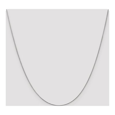 14K White Gold 0.65mm Diamond-Cut Wheat Chain – view 5