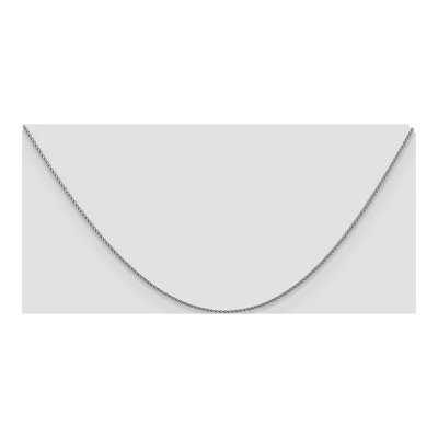 14K White Gold 1mm Diamond-Cut Wheat Chain – view 6