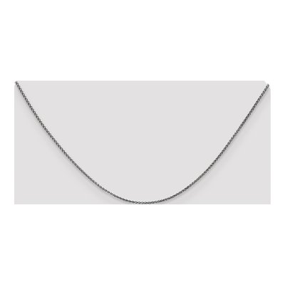 14K White Gold 1.2mm Diamond-Cut Wheat Chain – view 6