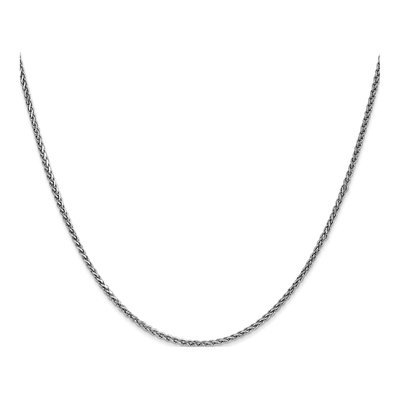 14K White Gold 1.4mm Diamond-Cut Wheat Chain – view 3