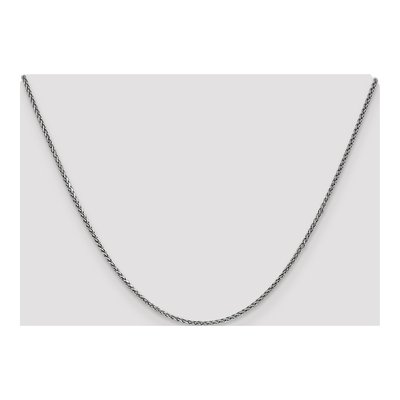 14K White Gold 1.4mm Diamond-Cut Wheat Chain – view 5
