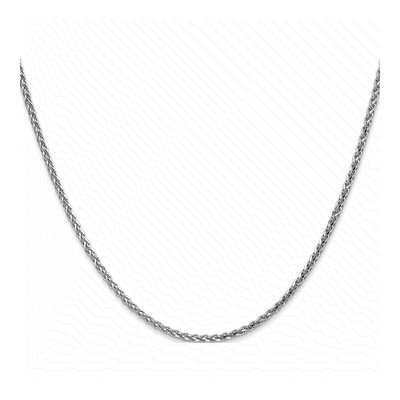 14K White Gold 1.8mm Diamond-Cut Wheat Chain – view 5