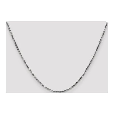 14K White Gold 1.8mm Diamond-Cut Wheat Chain – view 6