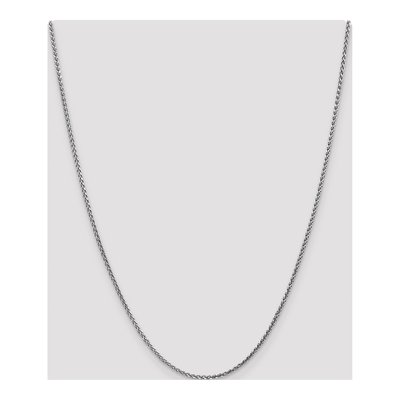 14K White Gold 1.8mm Diamond-Cut Wheat Chain – view 5