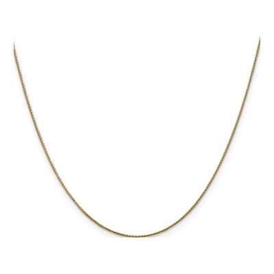14K Yellow Gold 0.65mm Diamond-Cut Wheat Chain – view 4