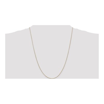 14K Yellow Gold 0.65mm Diamond-Cut Wheat Chain – view 5