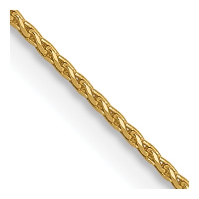 14K Yellow Gold 0.65mm Diamond-Cut Wheat Chain