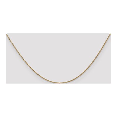 14K Yellow Gold 1mm Diamond-Cut Wheat Chain – view 5