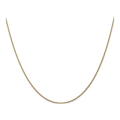 14K Yellow Gold 1mm Diamond-Cut Wheat Chain – view 4