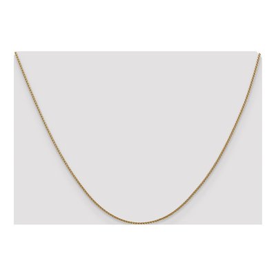 14K Yellow Gold 1mm Diamond-Cut Wheat Chain – view 6