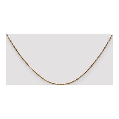 14K Yellow Gold 1.2mm Diamond-Cut Wheat Chain – view 6