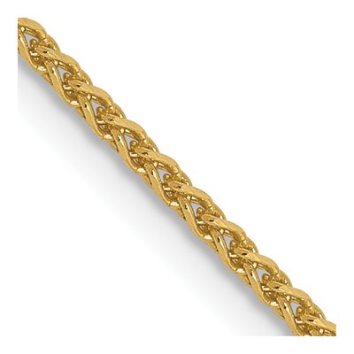 14K Yellow Gold 1.2mm Diamond-Cut Wheat Chain