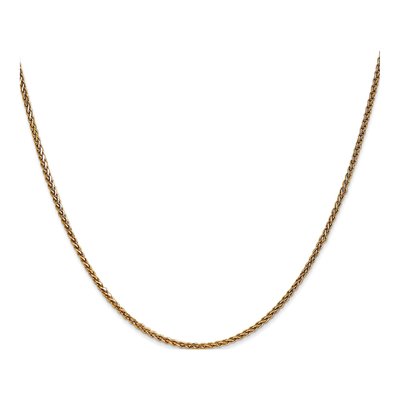 14K Yellow Gold 1.4mm Diamond-Cut Wheat Chain – view 4