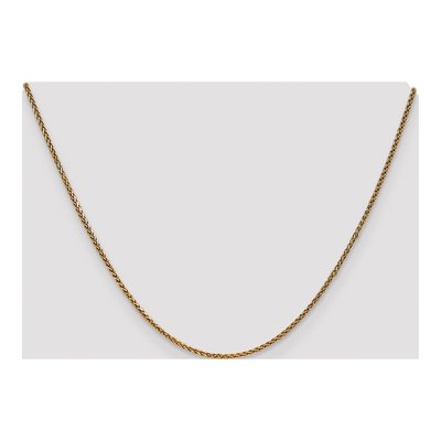 14K Yellow Gold 1.4mm Diamond-Cut Wheat Chain – view 6