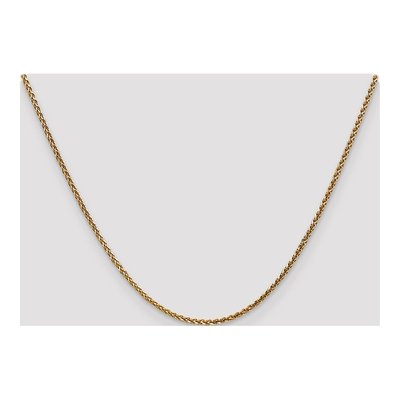 14K Yellow Gold 1.8mm Diamond-Cut Wheat Chain – view 6