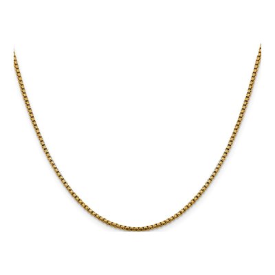 14K Yellow Gold 1.85mm Diamond-Cut Round Box Chain – view 4