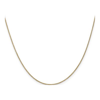 14K Yellow Gold 0.9mm Round Cable Chain – view 4