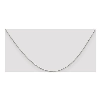 14K White Gold 0.9mm Round Cable Chain – view 6