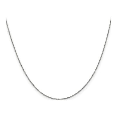 14K White Gold 0.9mm 9mm Round Cable Chain – view 3