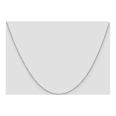 14K White Gold 0.9mm 9mm Round Cable Chain – view 5