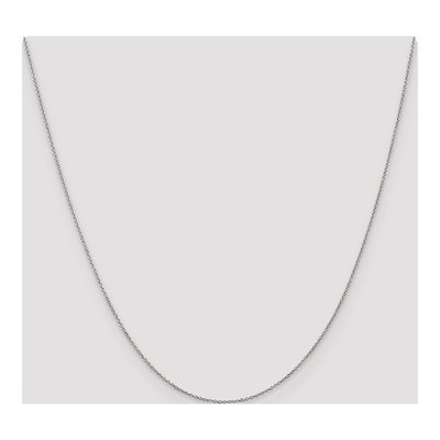 14K White Gold 0.9mm Round Cable Chain – view 6