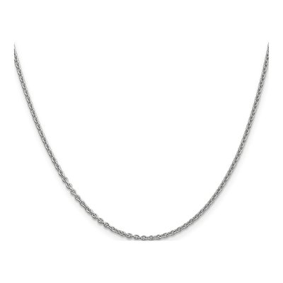 14K White Gold 1.8mm Cable Chain, 20 Inch – view 4