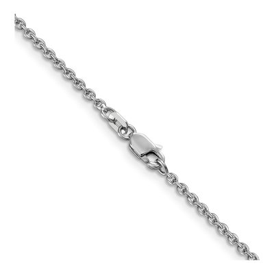 14K White Gold 1.8mm Cable Chain, 20 Inch – view 5