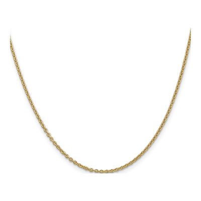 14K Yellow Gold 1.95mm Round Cable Chain – view 4