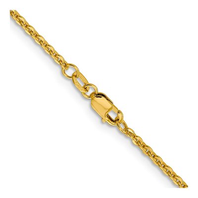 14K Yellow Gold 1.95mm Flat Cable Chain – view 4
