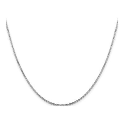 14K White Gold 1.95mm Flat Cable Chain – view 4