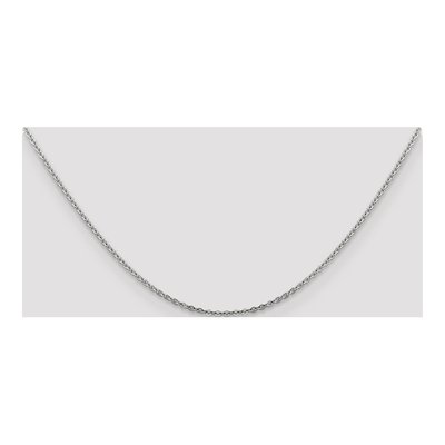14K White Gold 1.95mm Flat Cable Chain – view 6