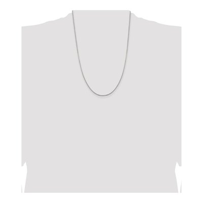 14K White Gold 1.95mm Flat Cable Chain – view 5