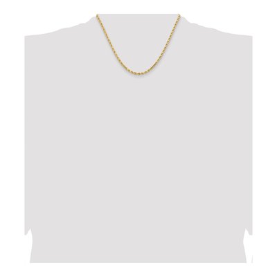 14K Yellow Gold 3.25mm Diamond-Cut Rope Chain – view 5