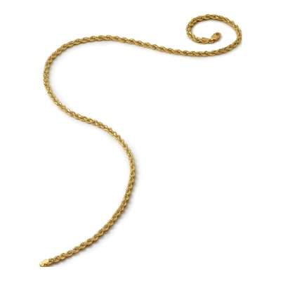 14K Yellow Gold 3.25mm Diamond-Cut Rope Chain – view 6