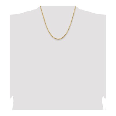 14K Yellow Gold 3.25mm Diamond-Cut Rope Chain – view 4